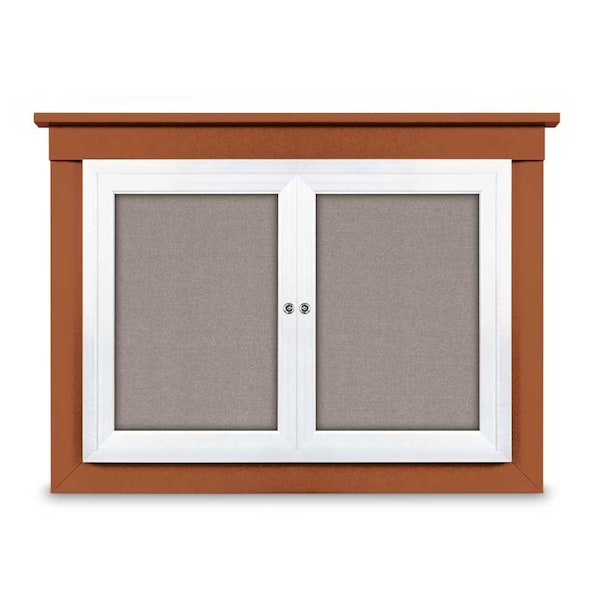 United Visual Products Letterboard, Burgundy/Walnut UV2621O-WALNUT-BURGUN - main